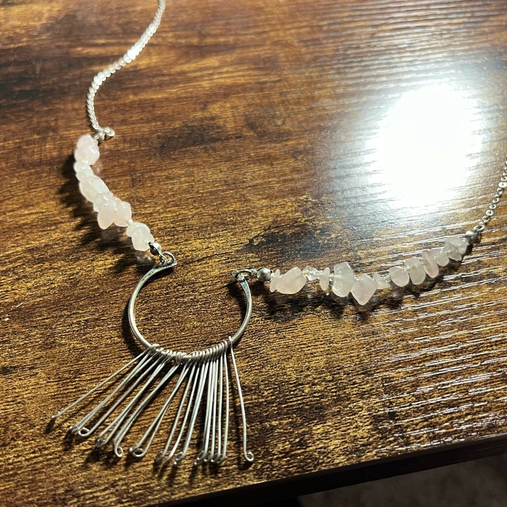 Pink stones southwestern inspired necklace